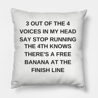 Funny Running Design for Runners and Running Races Pillow