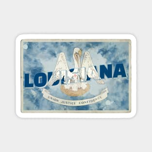 Louisiana vintage style retro souvenir Magnet