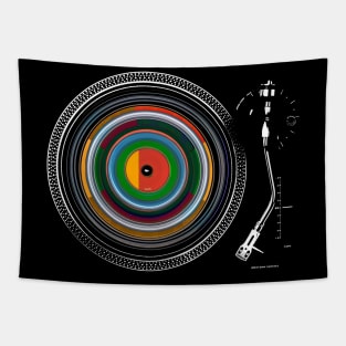 spinning vinyl record on turntable Tapestry