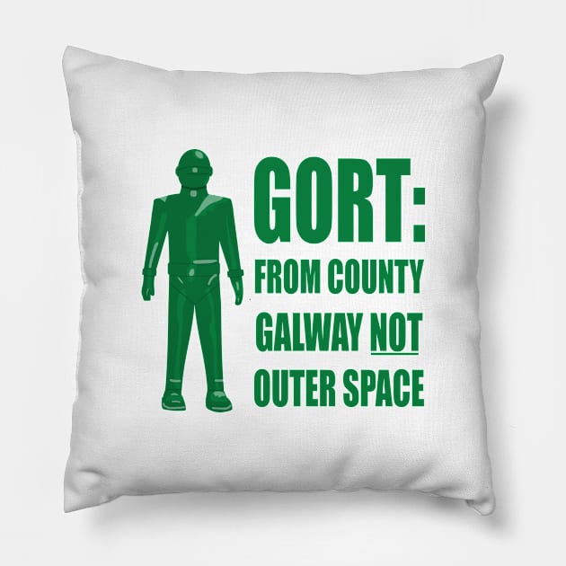 Gort (Sci Fi Humour) Pillow by Wayne Brant Images