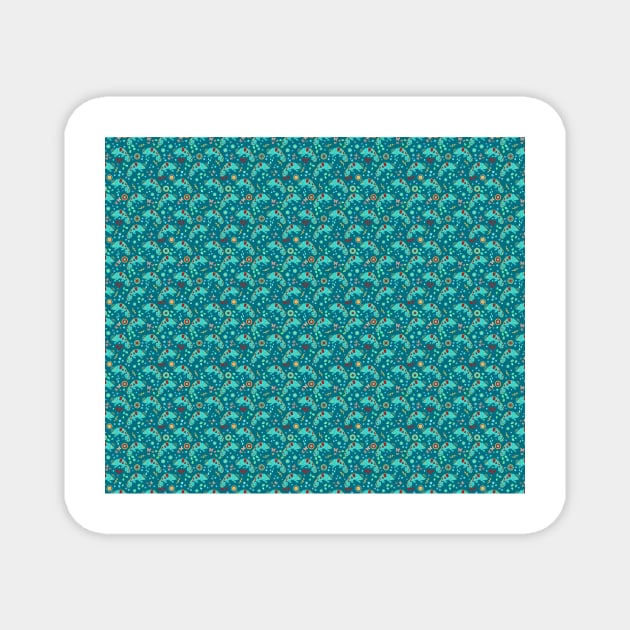 Cute Chameleon Pattern Magnet by saradaboru