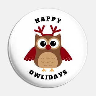 Happy Owlidays Pin