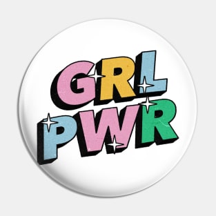 GRL PWR - Positive Vibes Motivation Quote Pin