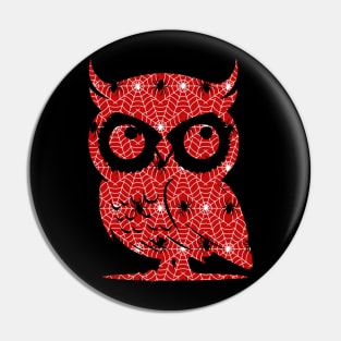 Spider Web Owl Pin