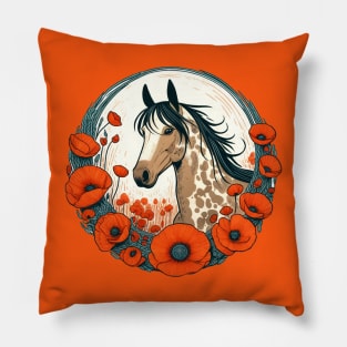 Appaloosa Horse Poppy Pillow