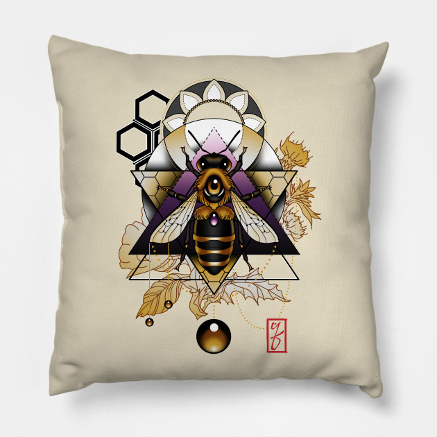 Honey Bee Honey Pillow Teepublic