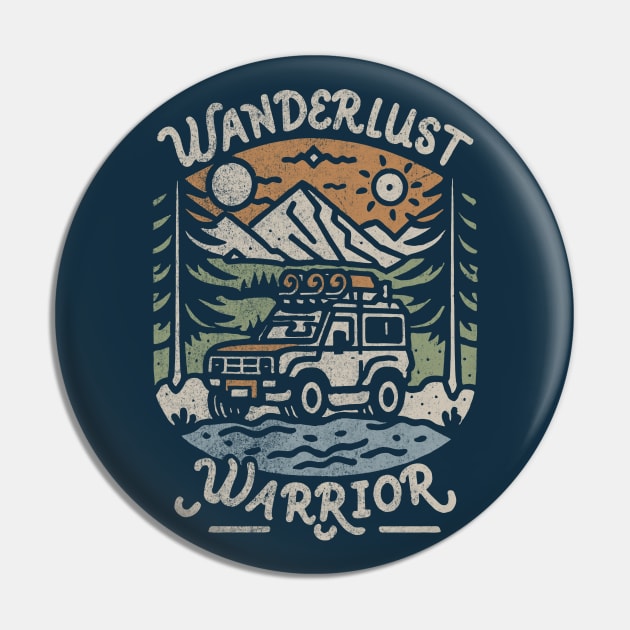 4x4 Wanderlust Warrior Pin by Tees For UR DAY