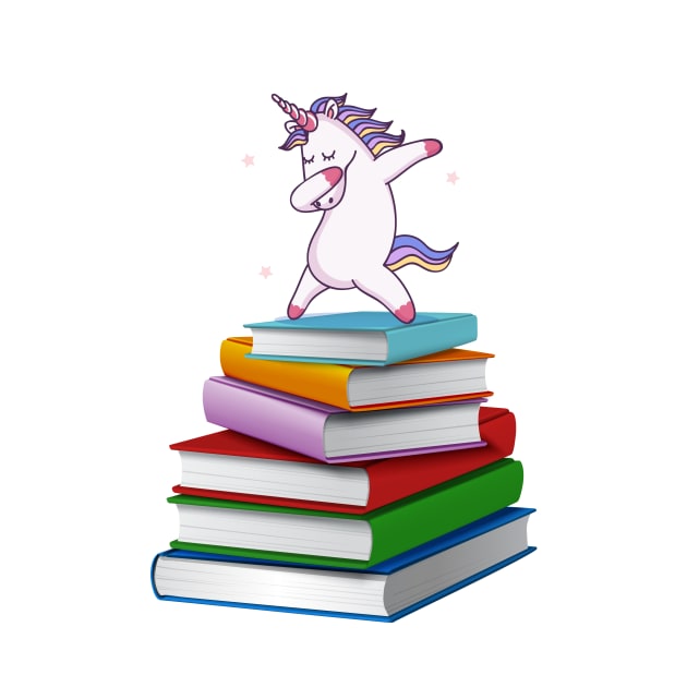 Books and Unicorn by Skylane