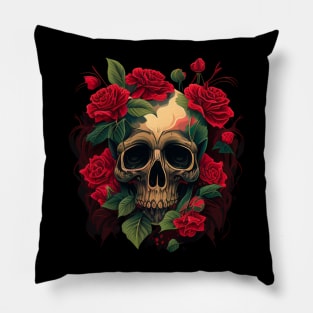 Flower skull Pillow