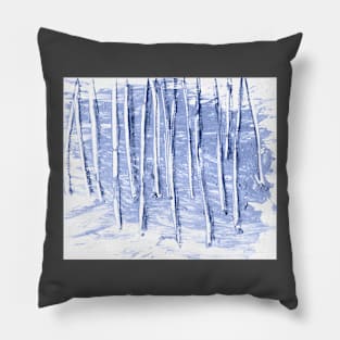 Early walk forest Pillow