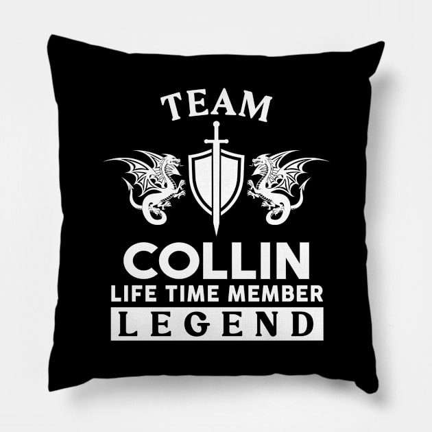 Collin Name T Shirt - Collin Life Time Member Legend Gift Item Tee Pillow by unendurableslemp118