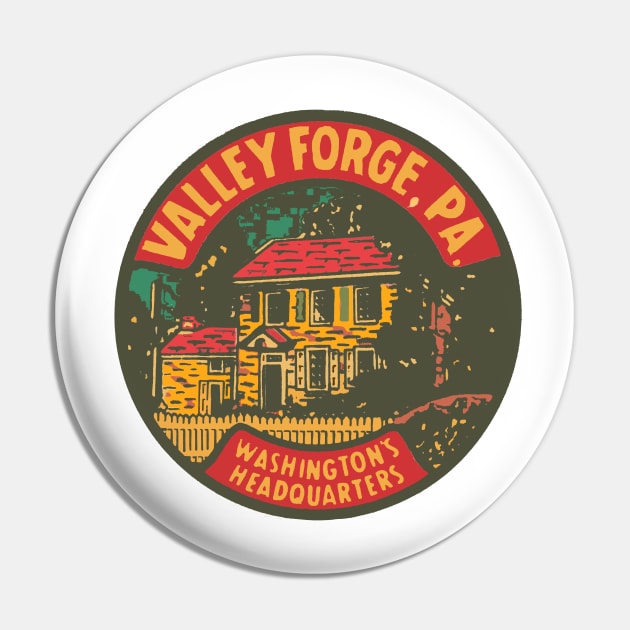 Vintage Valley Forge Decal Pin by zsonn