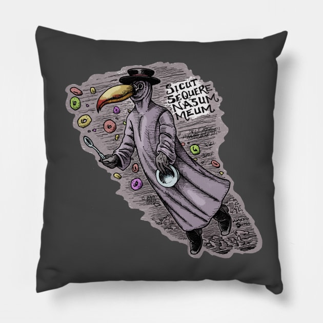 Plague Loops Pillow by Froobius