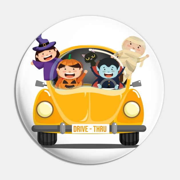 Halloween Kids Drive-Thru Pin by Pieartscreation