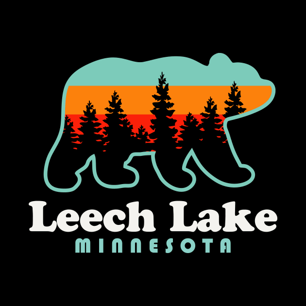 Leech Lake Fishing Minnesota Vacation Travel Bear by PodDesignShop