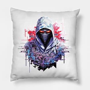 Ninja Game Urbain City Life Mistery Shadow Abstract Pillow