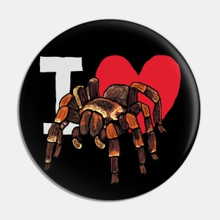 I Love Spiders Pin