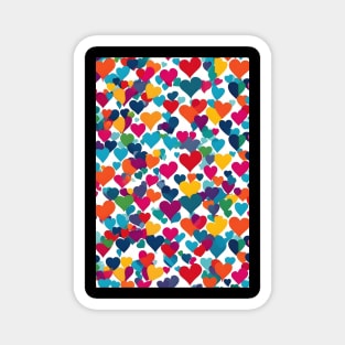 Colourful heart pattern Magnet