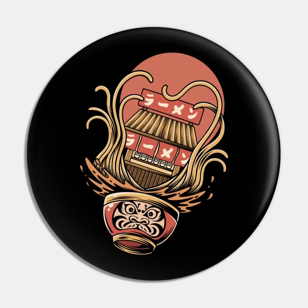 Ramen in Daruma Bowl Pin by oziazka