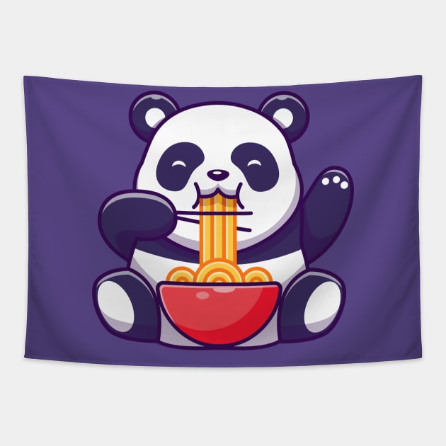 Ramen Panda Tapestry by machmigo