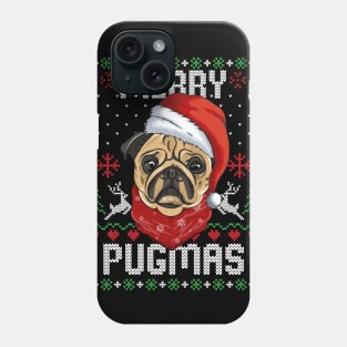 Merry Pugmas Xmas Gifts Ugly Christmas Sweater - Santa Pug Phone Case