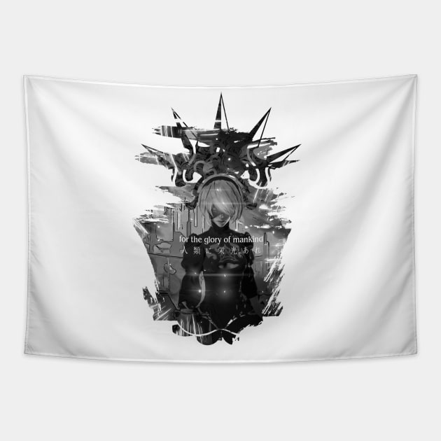 2B Nier Automata nuar crown Tapestry by stingi