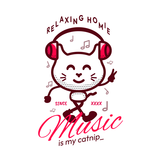 cute cat music is my catnip by Matadesain merch