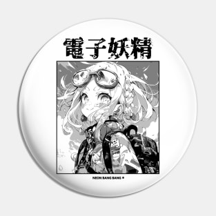 Kawaii Stylish Anime Girl Manga Aesthetic Streetwear Pin