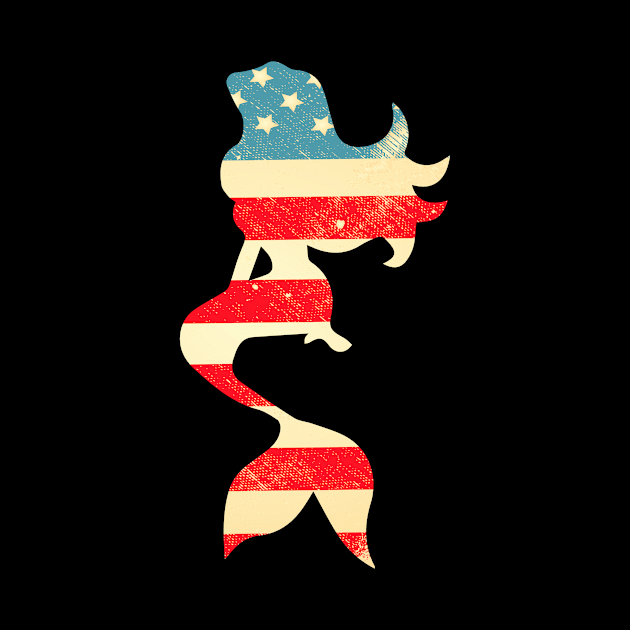 American Flag Mermaid by finchandrewf