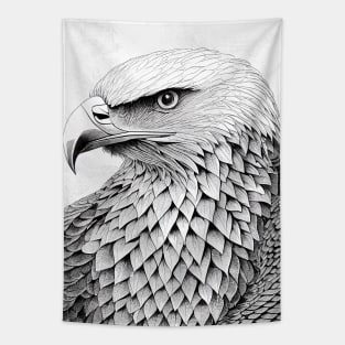 Eagle Bald Eagle Wild Nature Illustration Line Epic Illustration Line Art Tapestry