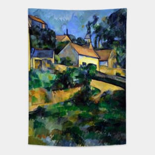 High Resolution Paul Cezanne Painting Turning Road at Montgeroult 1898 Tapestry