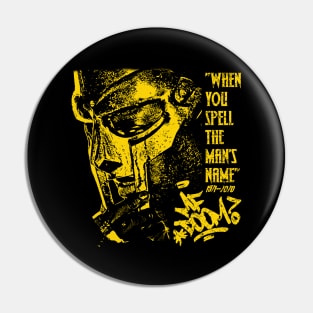 mf doom quote gold Pin