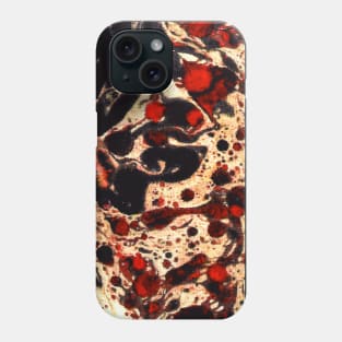 Dark abstract marble texture flowing fluid art Phone Case