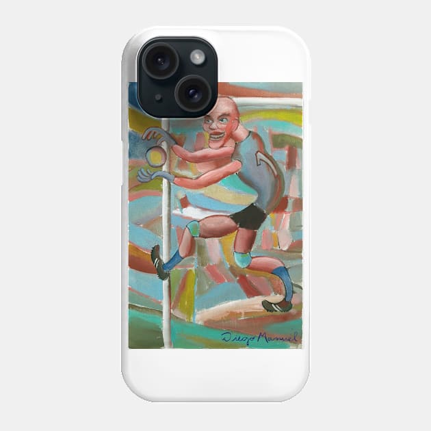 Football goalkeeper 3 Phone Case by diegomanuel