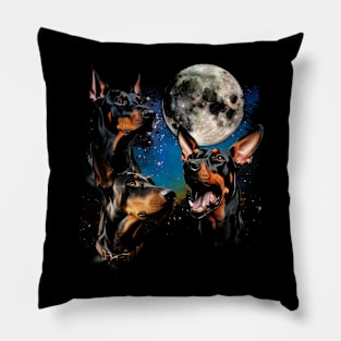 Doberman Pinscher Dog Moon Tee Talk Triumph Extravaganza Pillow