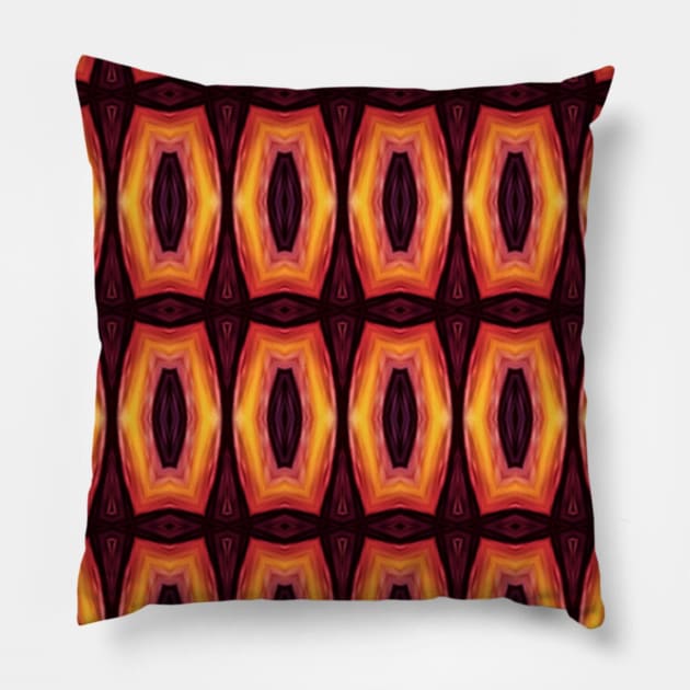 Many Os of Fire Pillow by ArtistsQuest