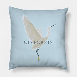 No Egrets Pillow