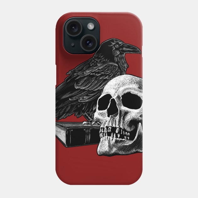 Quoth the Raven - Outlined Phone Case by SuspendedDreams