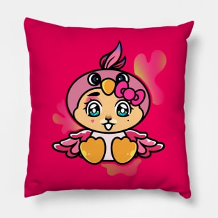 Pinky The Pink Flamingo Kitty Pillow