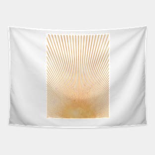 Abstract orange sun rays Tapestry