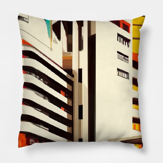 Minimalist City House Pillow by maxcode