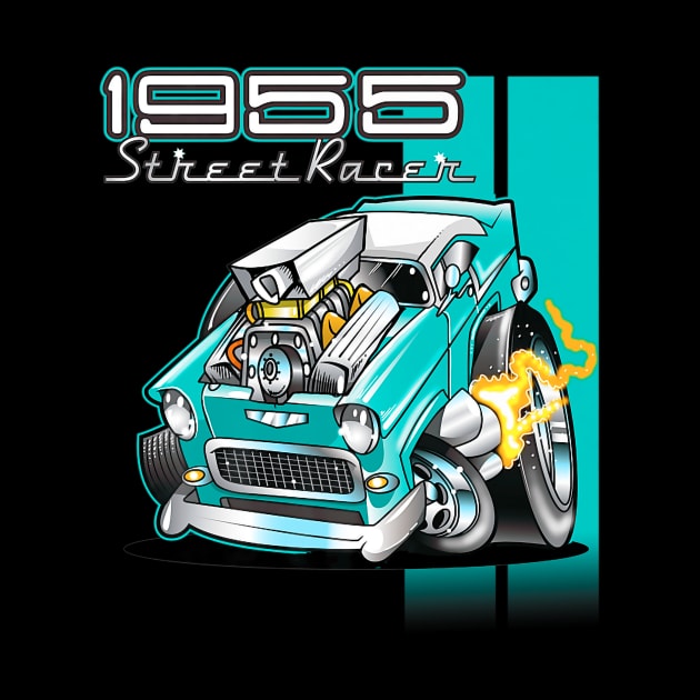 55 Chevy Hot Rod by Nifty T Shirts