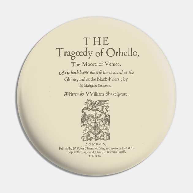 Shakespeare, Othello 1622 Pin by bibliotee