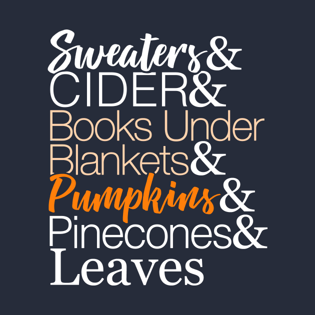 Fall List T-Shirt for Autumn by Boots
