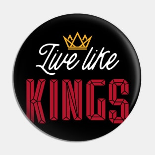 Live Like Kings Cardinal Retro Pin