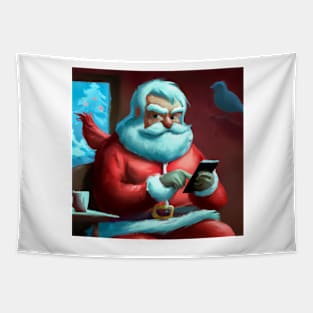 Thoroughly Modern Santa Tapestry