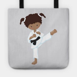 African American Girl, Karate Girl, Black Belt Tote