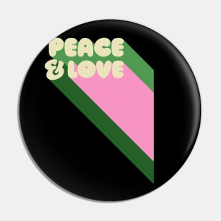 Peace and love Pin