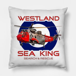 Westland Sea King Search and rescue helicopter of the Royal Navy  in RAF rounde Pillow