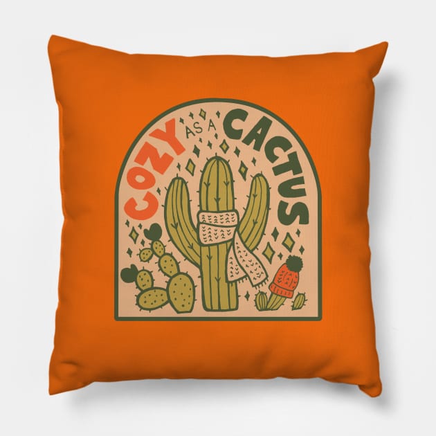 Cozy as a Cactus Pillow by Doodle by Meg